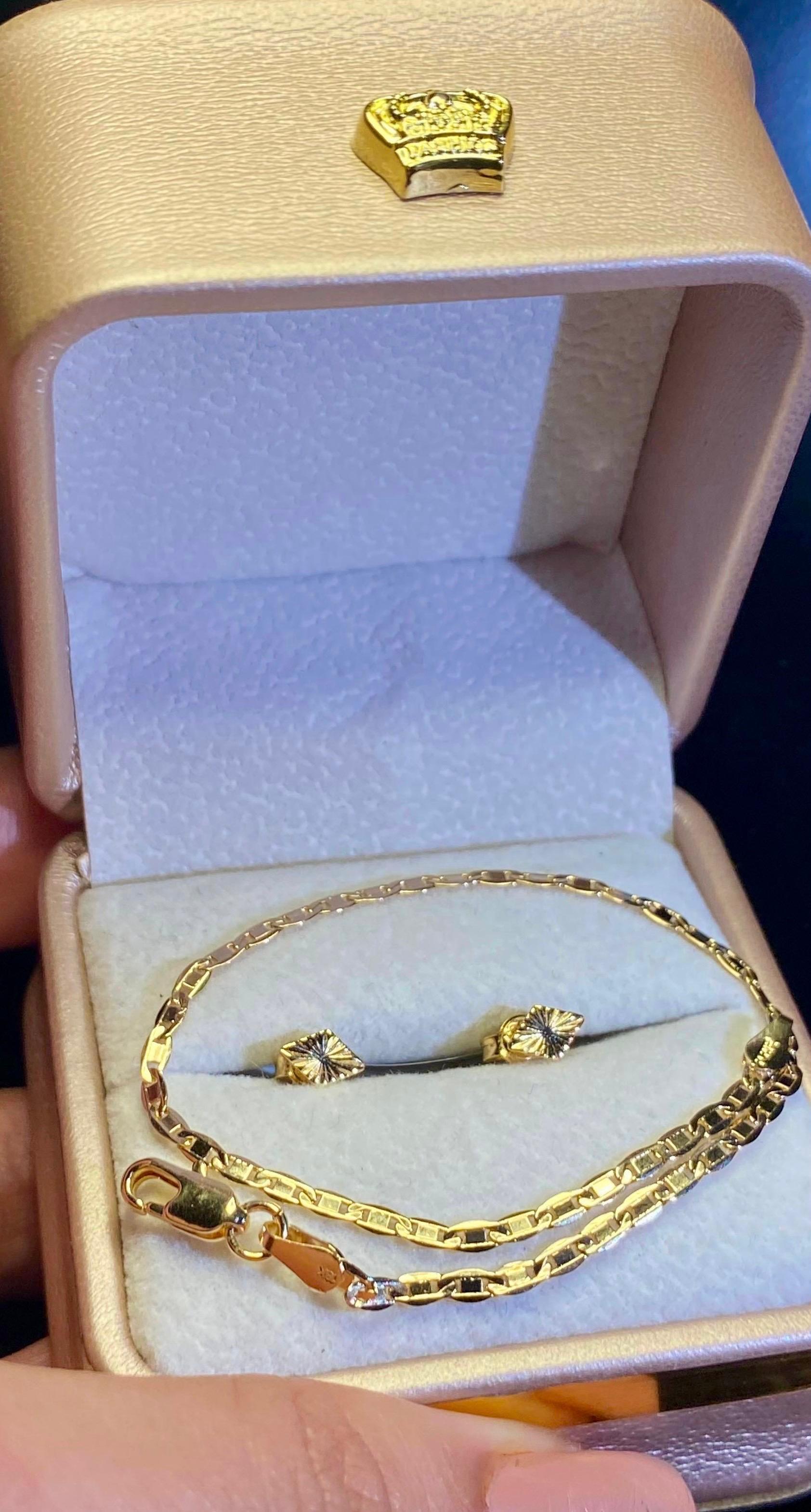 combo pulsera aretes